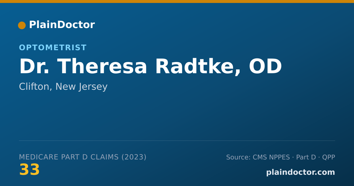 Shareable card for Theresa Radtke, OD - Optometrist, Clifton, NJ