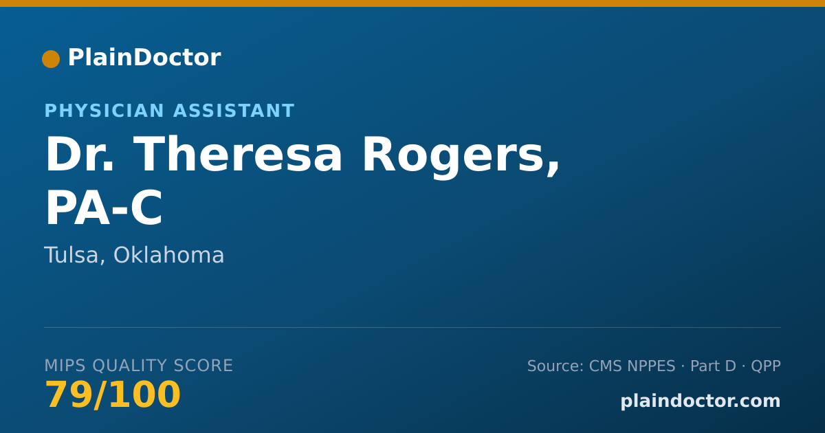 Shareable card for Theresa Rogers, PA-C - Physician Assistant, Tulsa, OK