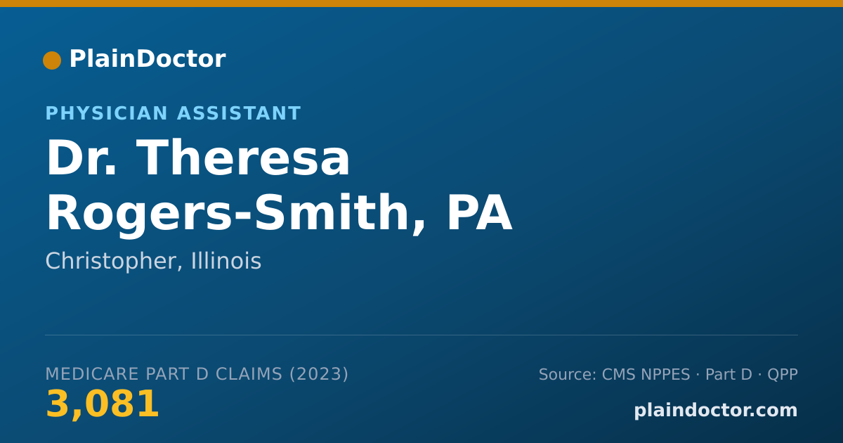 Shareable card for Theresa Rogers-Smith, PA - Physician Assistant, Christopher, IL