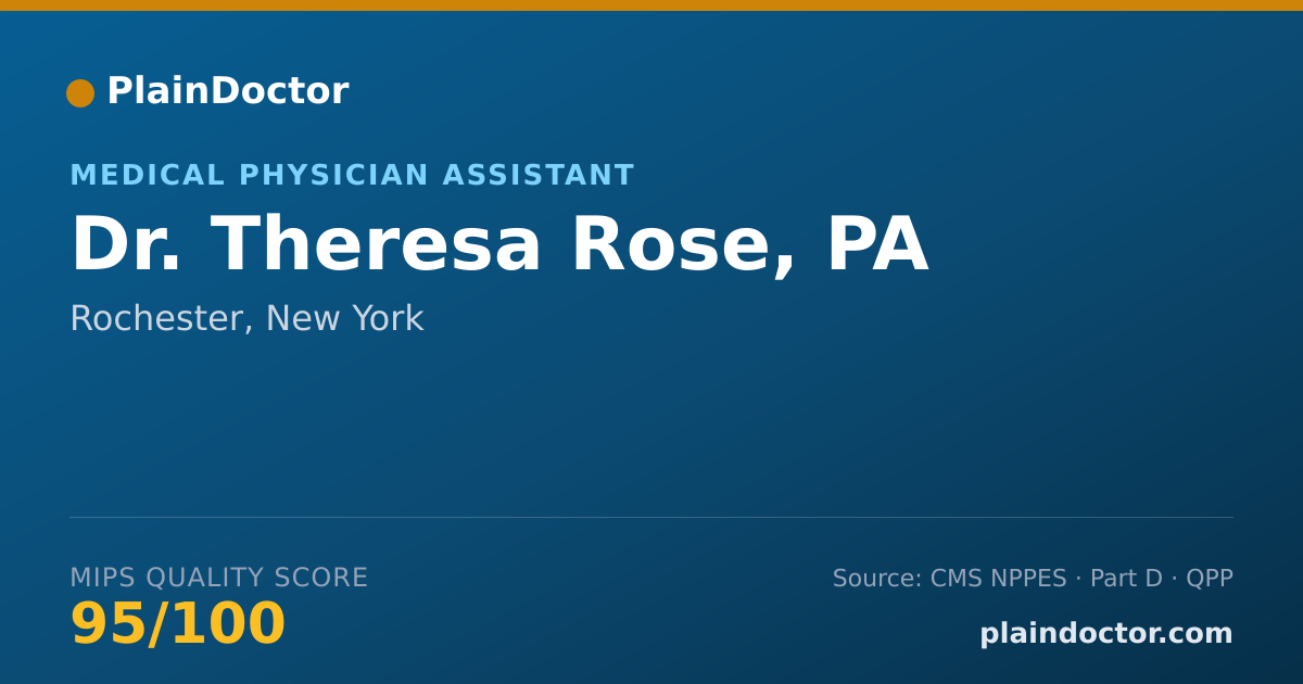 Shareable card for Theresa Rose, PA - Medical Physician Assistant, Rochester, NY