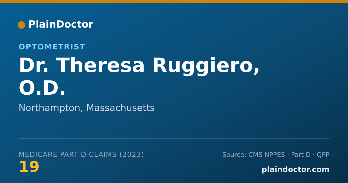 Shareable card for Theresa Ruggiero, O.D. - Optometrist, Northampton, MA