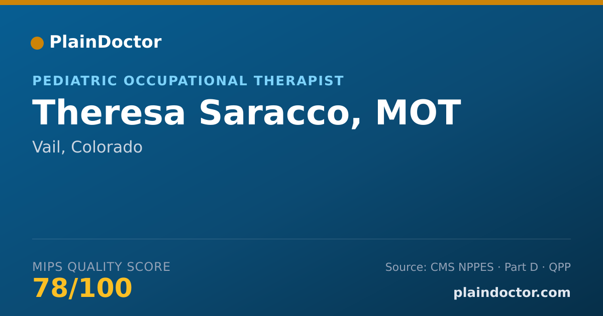 Shareable card for Theresa Saracco, MOT - Pediatric Occupational Therapist, Vail, CO