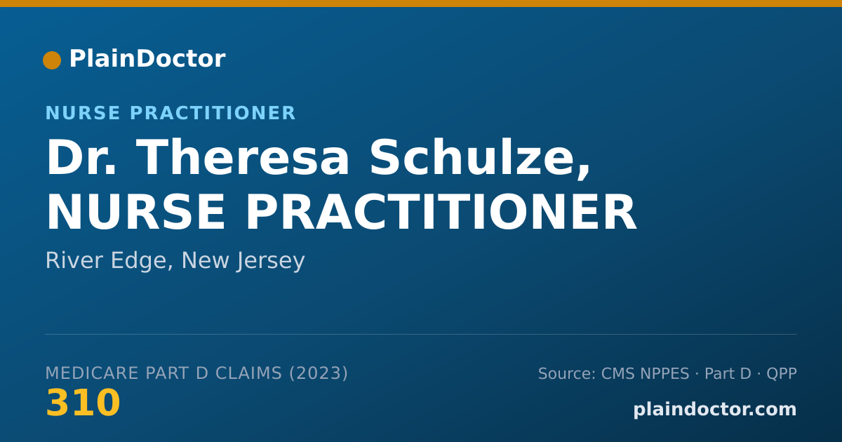 Shareable card for Theresa Schulze, NURSE PRACTITIONER - Nurse Practitioner, River Edge, NJ