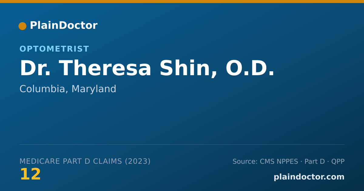 Shareable card for Theresa Shin, O.D. - Optometrist, Columbia, MD