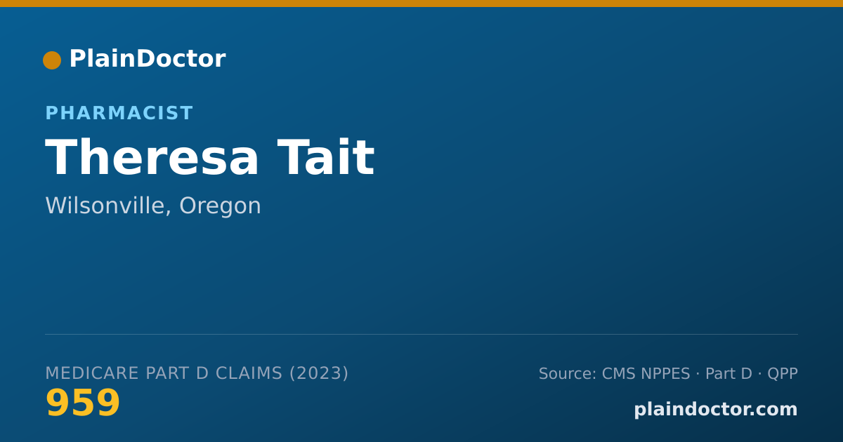 Shareable card for Theresa Tait - Pharmacist, Wilsonville, OR
