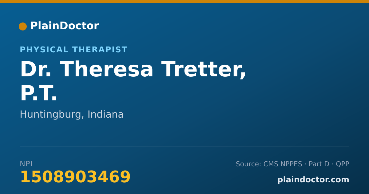 Shareable card for Theresa Tretter, P.T. - Physical Therapist, Huntingburg, IN