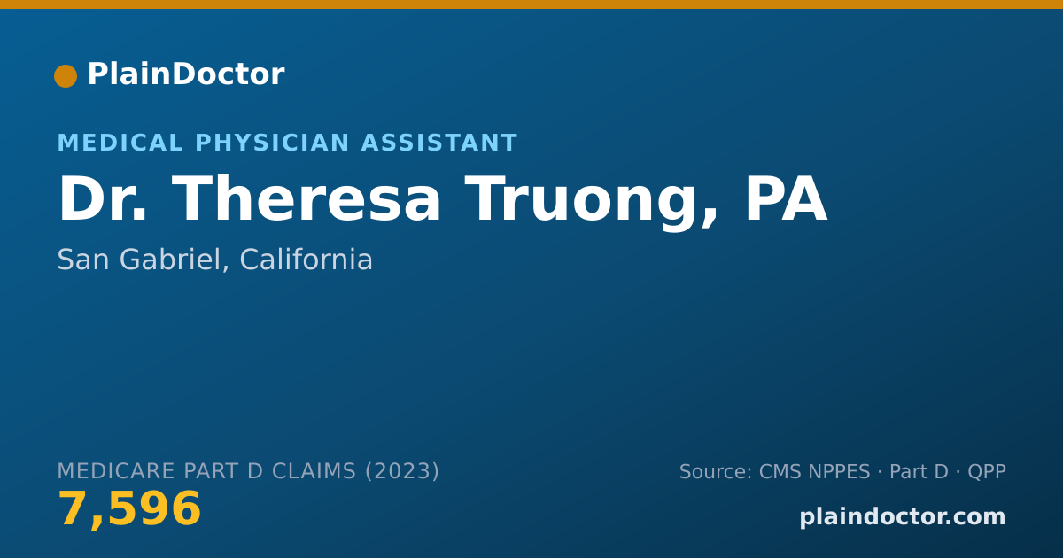 Shareable card for Theresa Truong, PA - Medical Physician Assistant, San Gabriel, CA