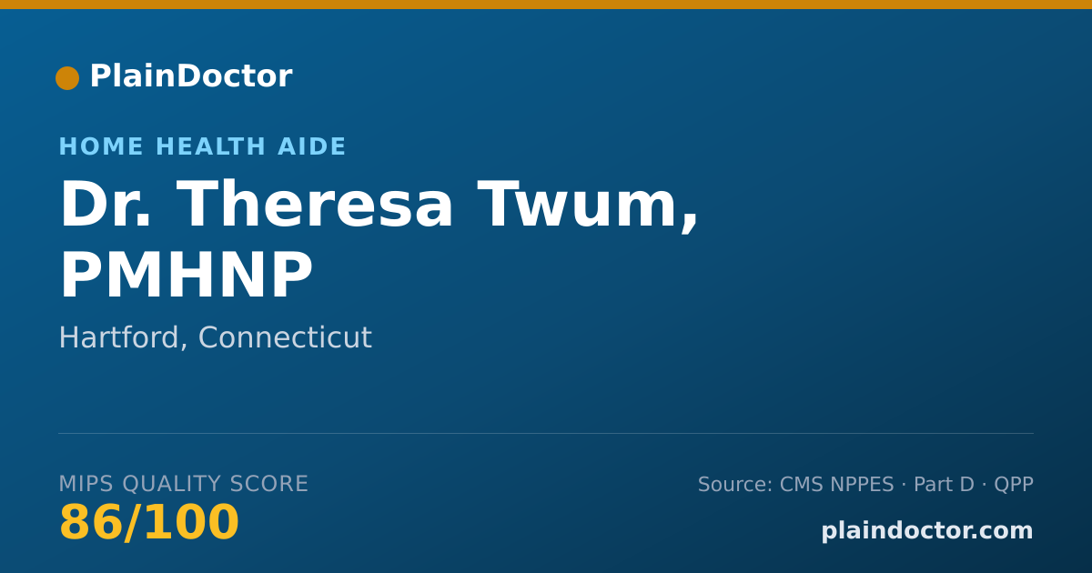 Shareable card for Theresa Twum, PMHNP - Home Health Aide, Hartford, CT
