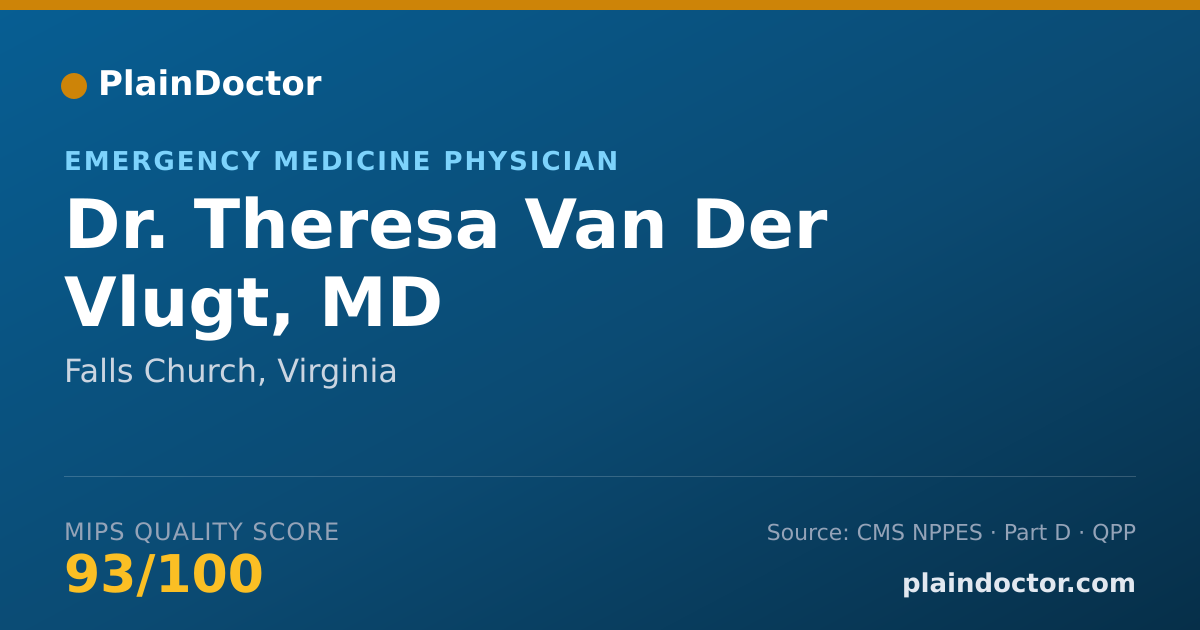 Shareable card for Theresa Van Der Vlugt, MD - Emergency Medicine Physician, Falls Church, VA