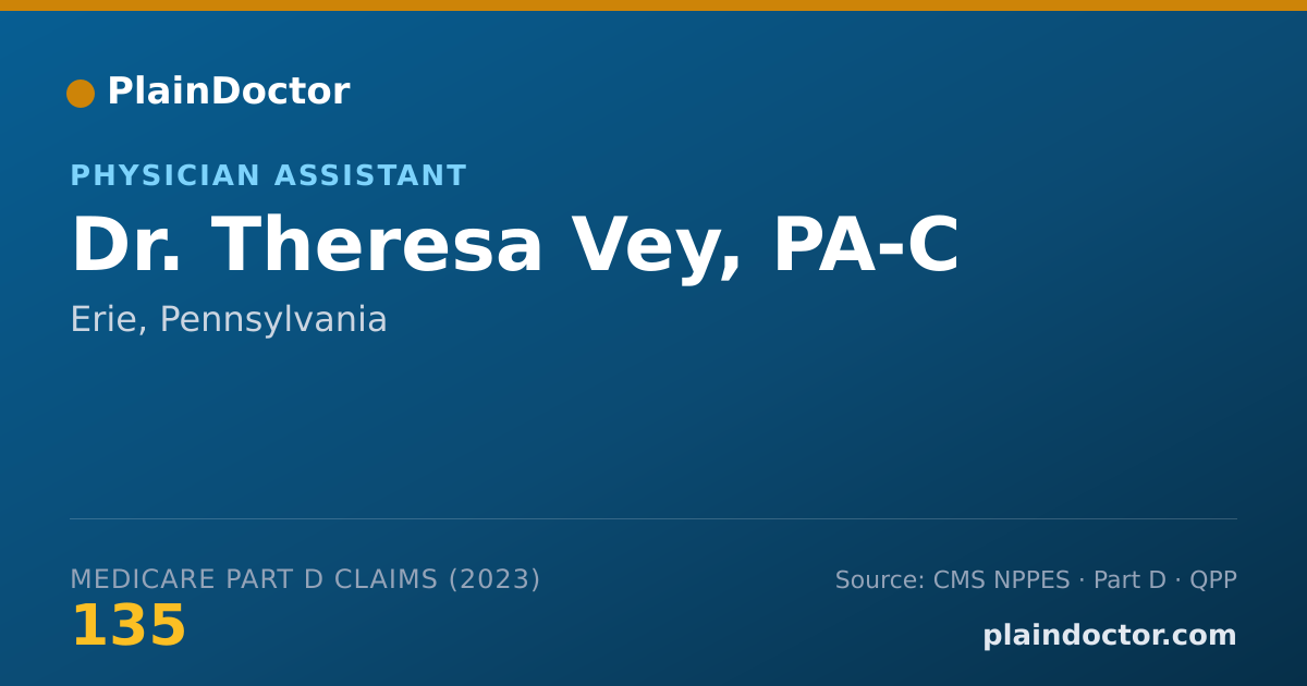 Shareable card for Theresa Vey, PA-C - Physician Assistant, Erie, PA