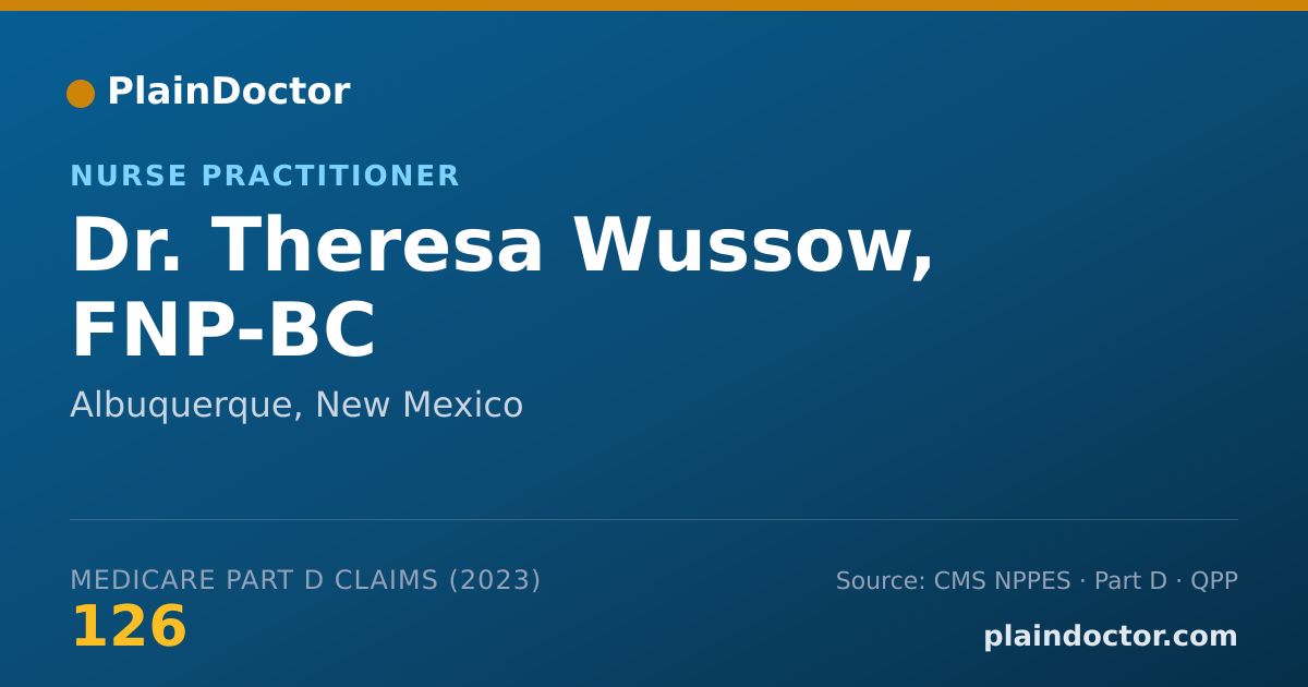 Shareable card for Theresa Wussow, FNP-BC - Nurse Practitioner, Albuquerque, NM