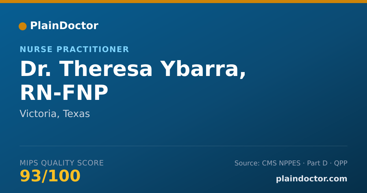 Shareable card for Theresa Ybarra, RN-FNP - Nurse Practitioner, Victoria, TX