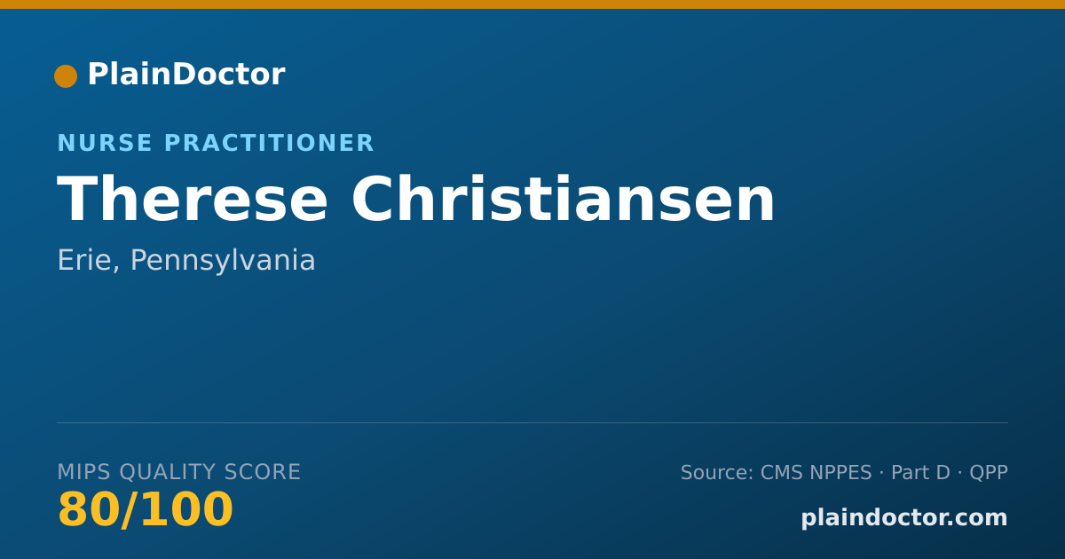 Shareable card for Therese Christiansen - Nurse Practitioner, Erie, PA
