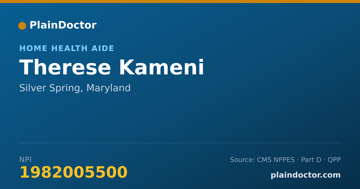 Shareable card for Therese Kameni - Home Health Aide, Silver Spring, MD