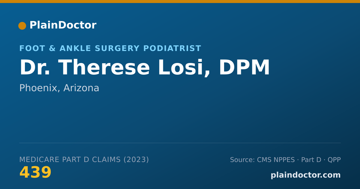 Shareable card for Therese Losi, DPM - Foot & Ankle Surgery Podiatrist, Phoenix, AZ