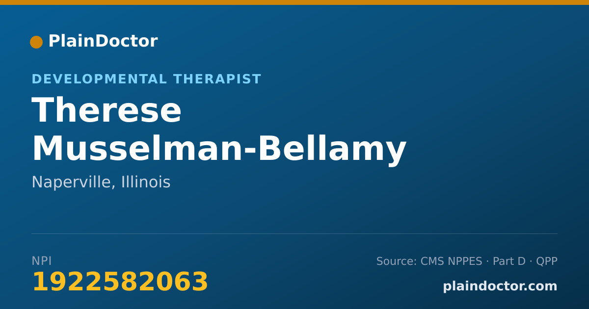 Shareable card for Therese Musselman-Bellamy - Developmental Therapist, Naperville, IL