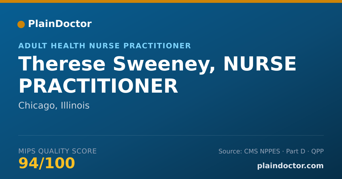 Shareable card for Therese Sweeney, NURSE PRACTITIONER - Adult Health Nurse Practitioner, Chicago, IL