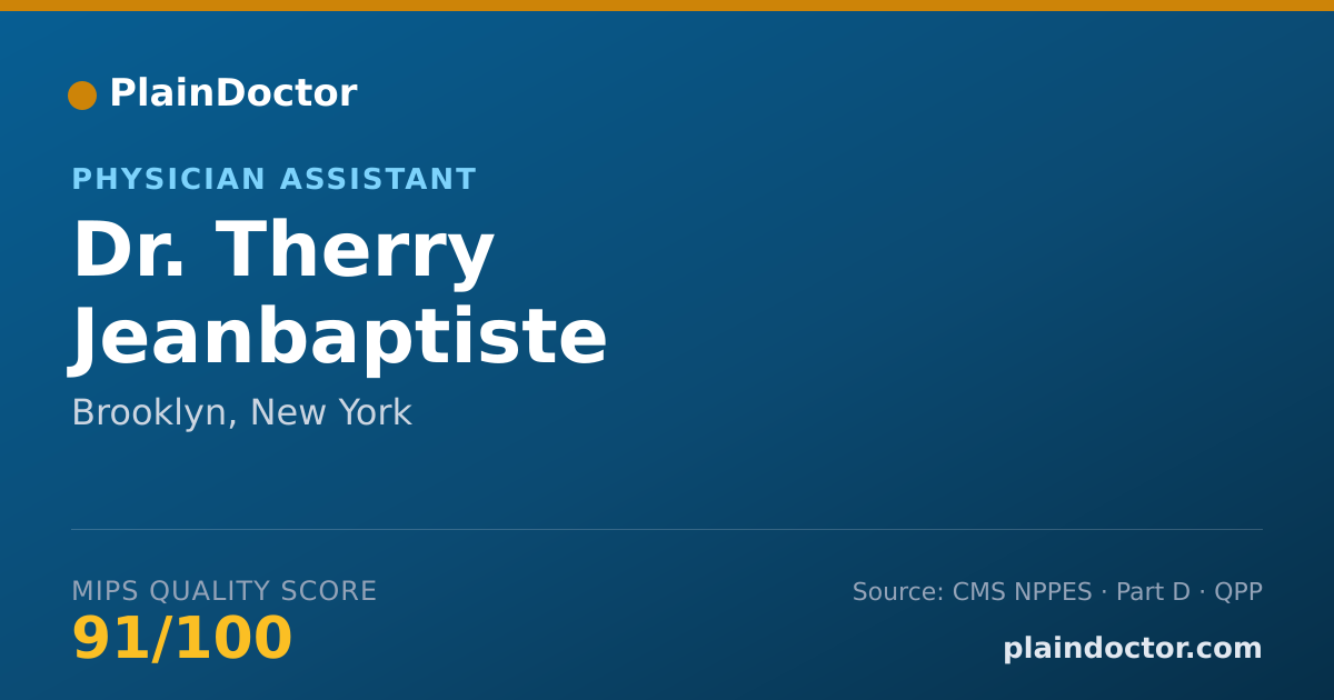 Shareable card for Therry Jeanbaptiste Jeanlouis, PA-C - Physician Assistant, Brooklyn, NY