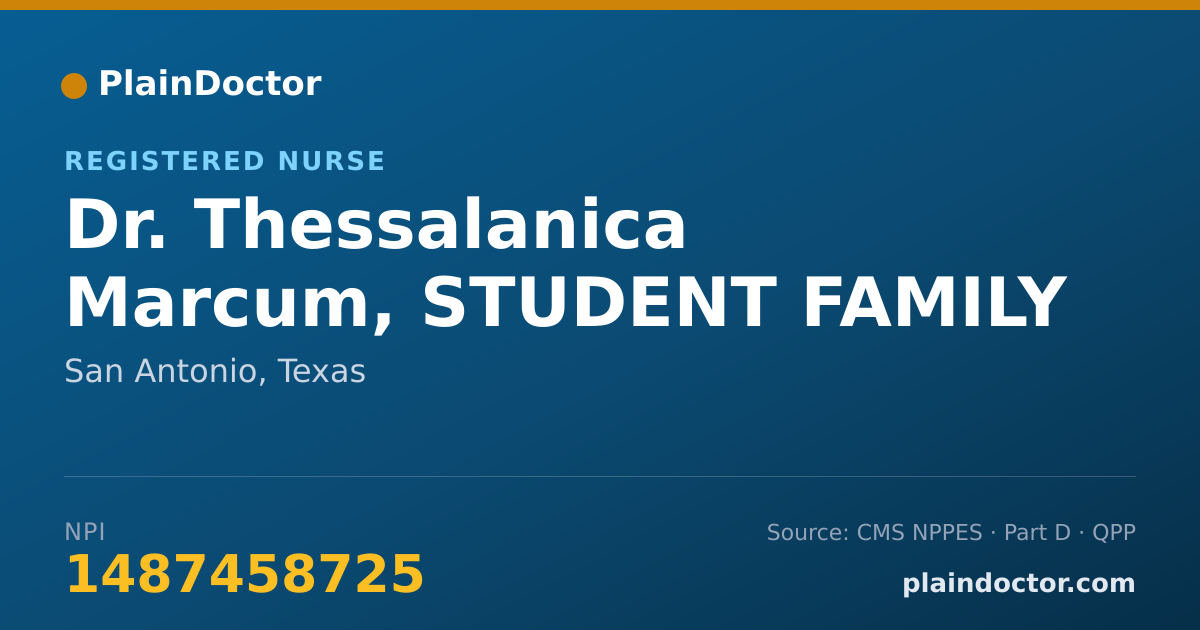 Shareable card for Thessalanica Marcum, STUDENT FAMILY NP - Registered Nurse, San Antonio, TX