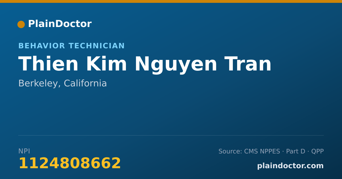 Shareable card for Thien Kim Nguyen Tran - Behavior Technician, Berkeley, CA