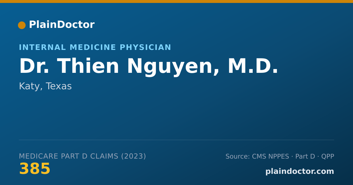 Shareable card for Thien Nguyen, M.D. - Internal Medicine Physician, Katy, TX