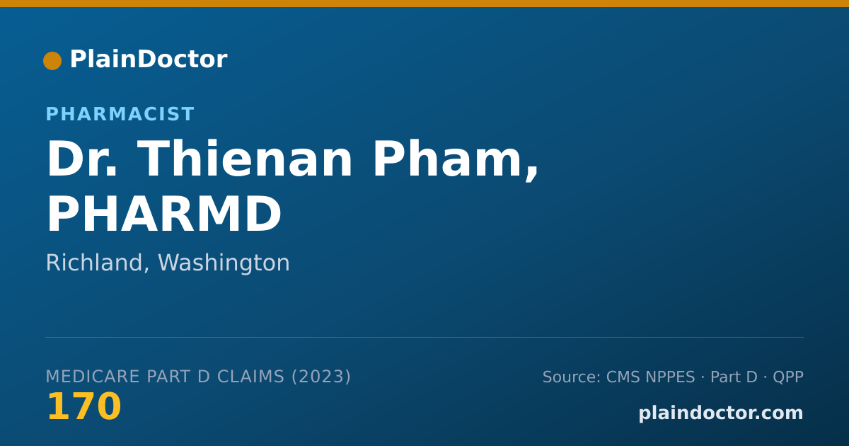 Shareable card for Thienan Pham, PHARMD - Pharmacist, Richland, WA