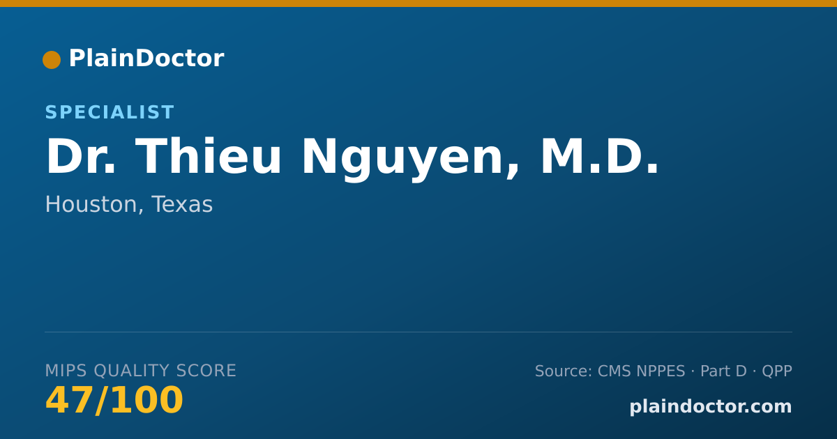 Shareable card for Thieu Nguyen, M.D. - Specialist, Houston, TX