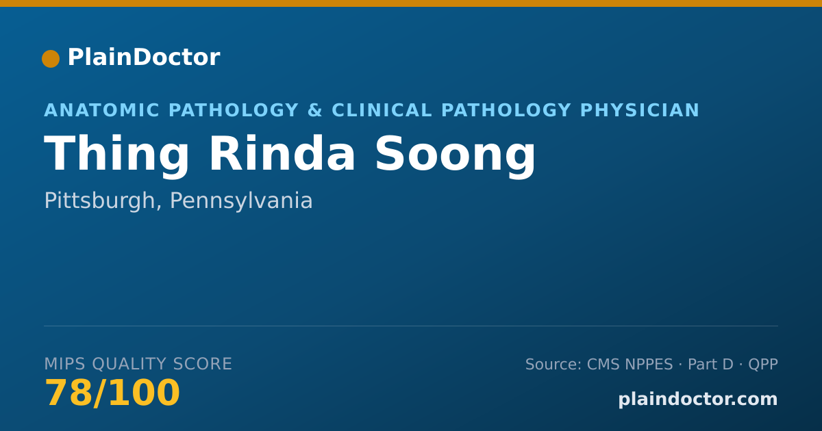 Shareable card for Thing Rinda Soong - Anatomic Pathology & Clinical Pathology Physician, Pittsburgh, PA
