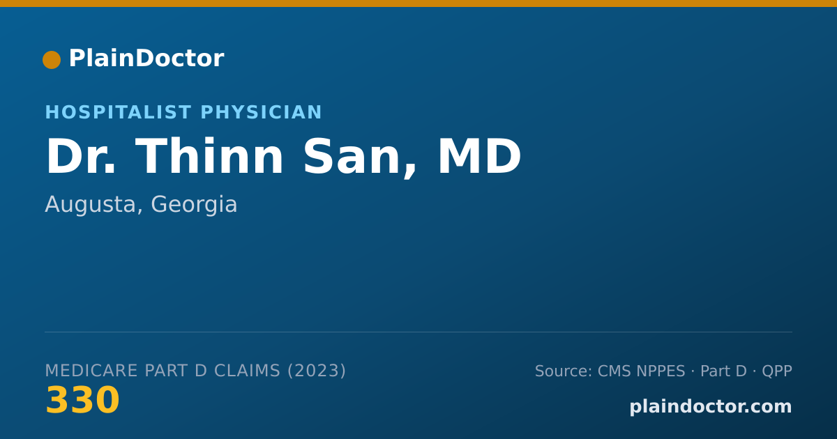 Shareable card for Thinn San, MD - Hospitalist Physician, Augusta, GA