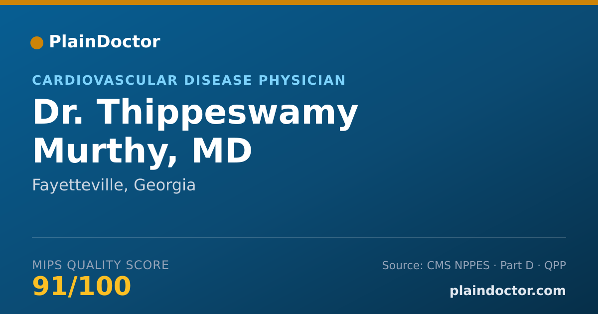 Shareable card for Thippeswamy Murthy, MD - Cardiovascular Disease Physician, Fayetteville, GA