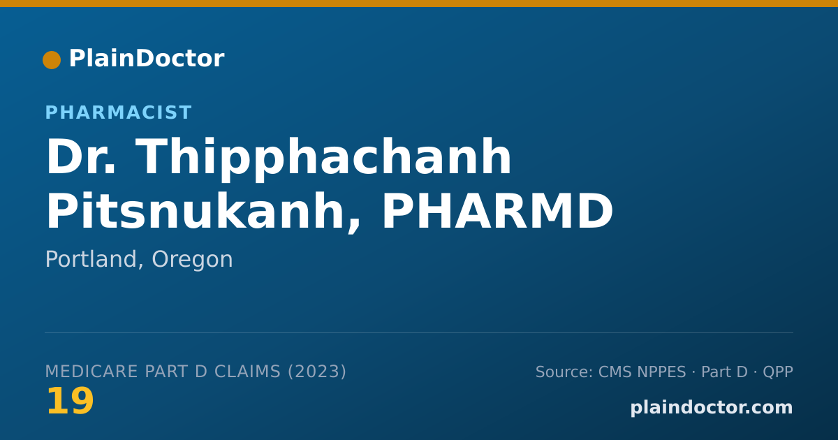 Shareable card for Thipphachanh Pitsnukanh, PHARMD - Pharmacist, Portland, OR