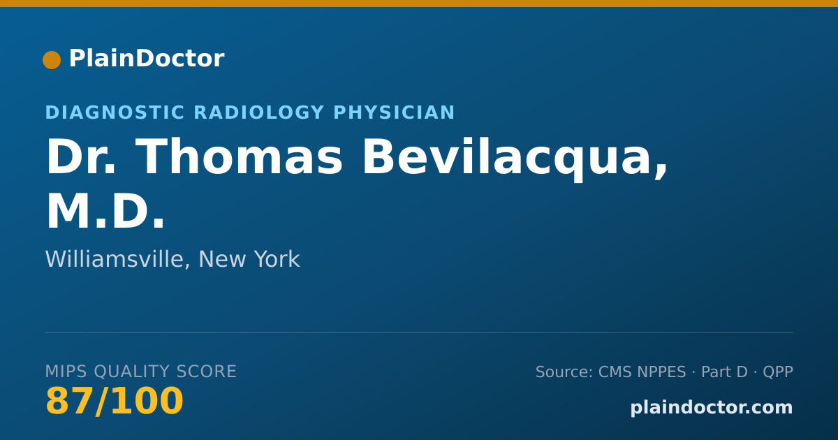 Shareable card for Thomas Bevilacqua, M.D. - Diagnostic Radiology Physician, Williamsville, NY
