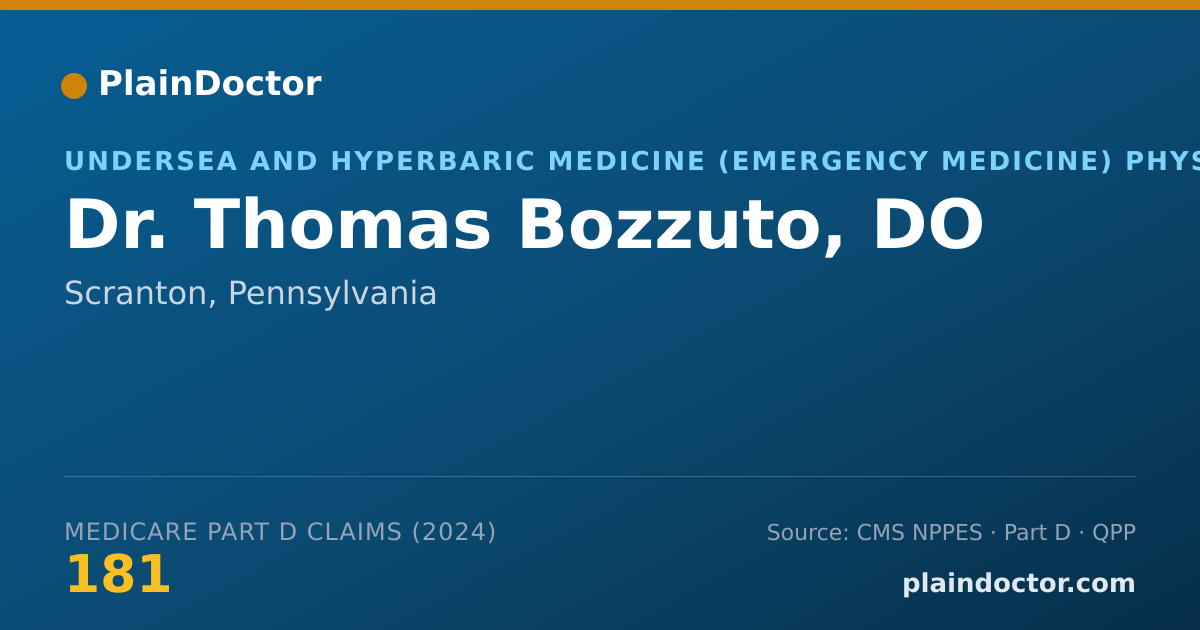 Shareable card for Thomas Bozzuto, DO - Undersea and Hyperbaric Medicine (Emergency Medicine) Physician, Scranton, PA