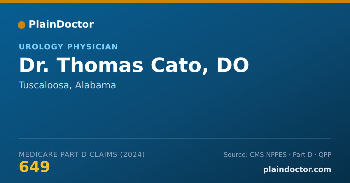 Shareable card for Thomas Cato, DO - Urology Physician, Tuscaloosa, AL
