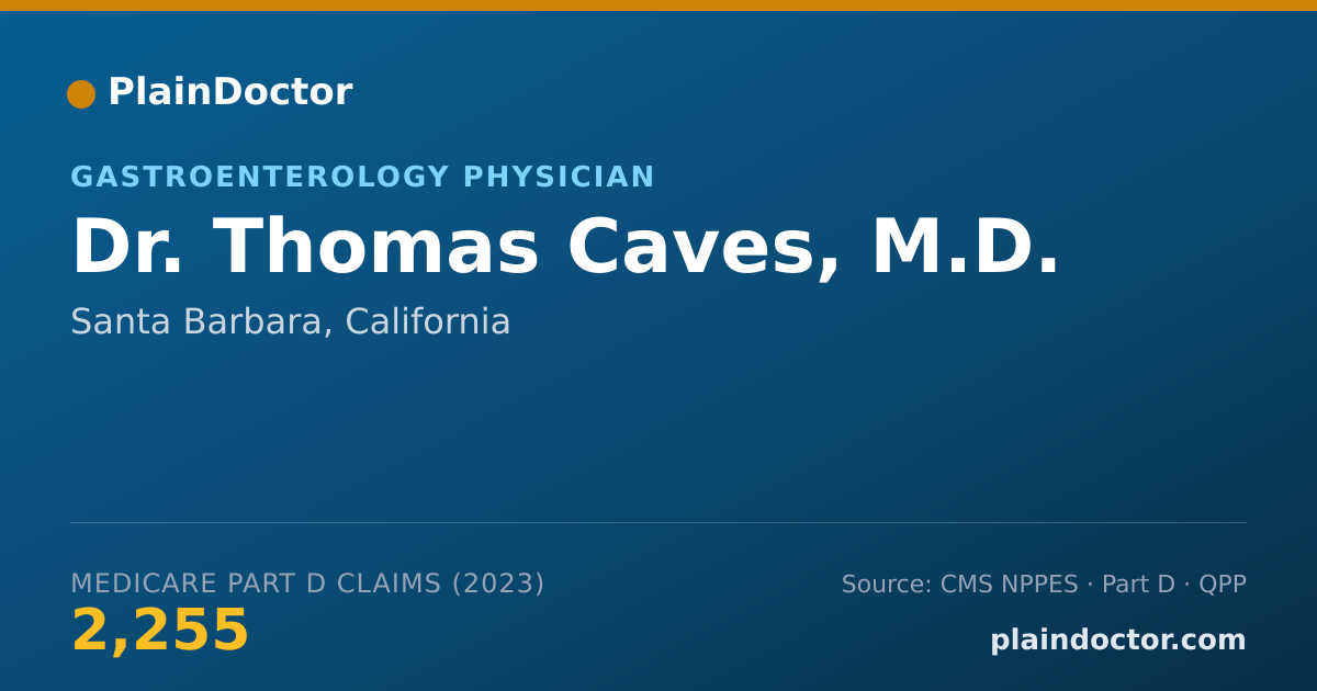 Shareable card for Thomas Caves, M.D. - Gastroenterology Physician, Santa Barbara, CA