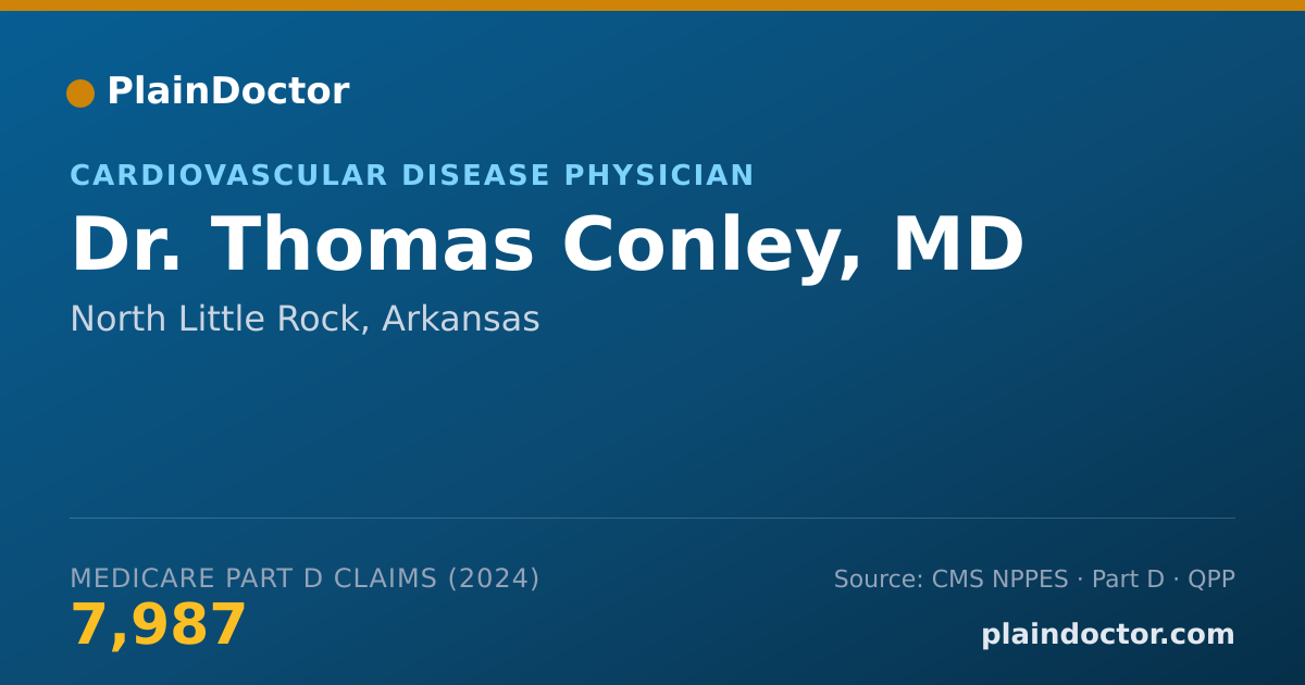 Shareable card for Thomas Conley, MD - Cardiovascular Disease Physician, North Little Rock, AR