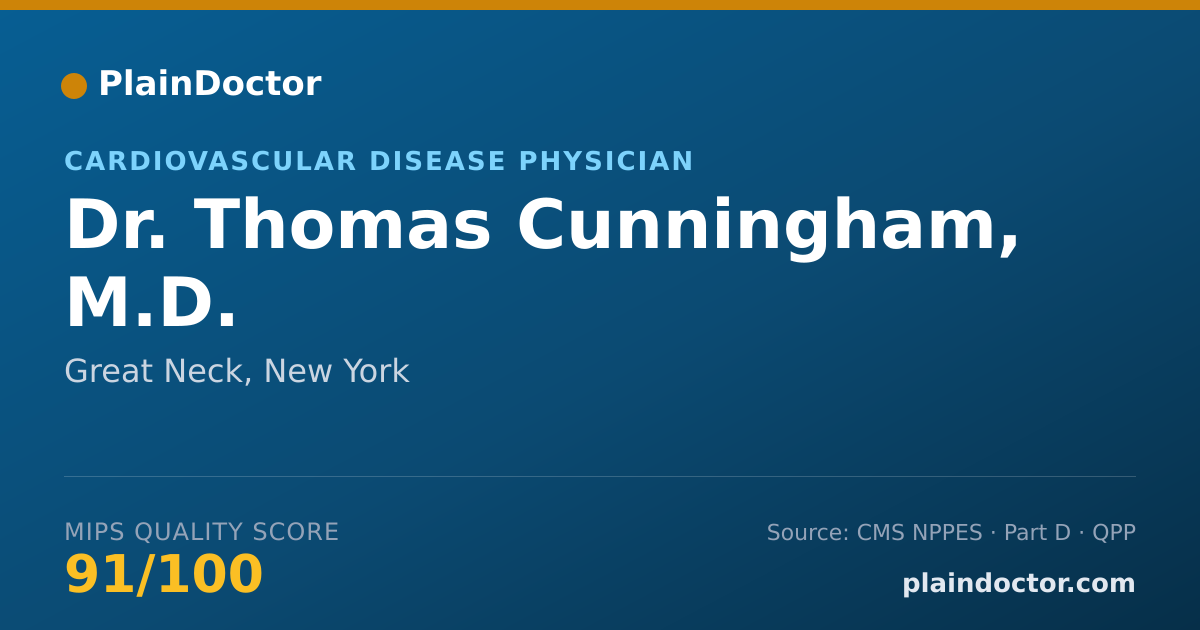 Shareable card for Thomas Cunningham, M.D. - Cardiovascular Disease Physician, Great Neck, NY