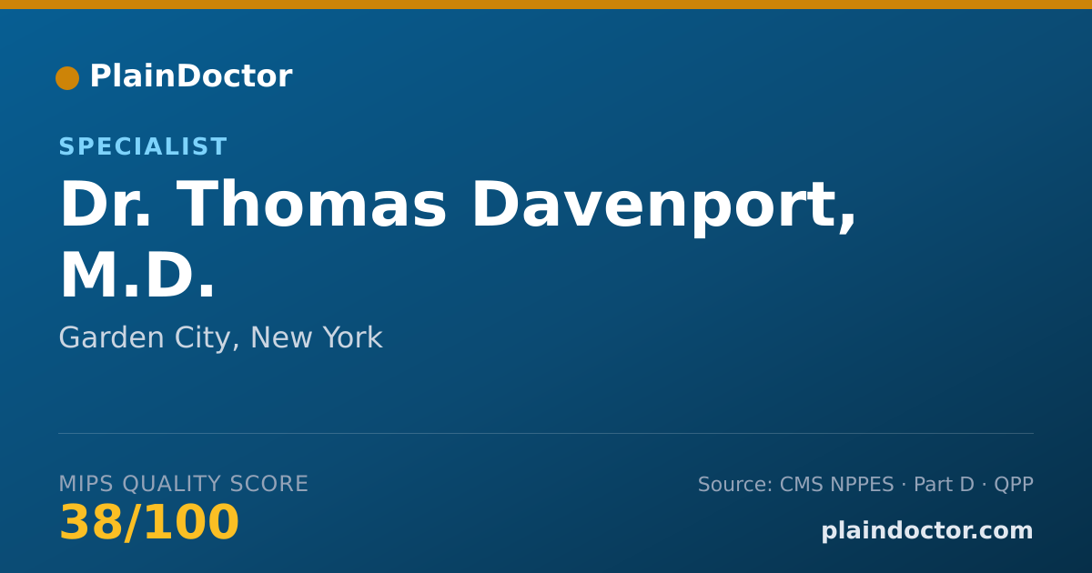 Shareable card for Thomas Davenport, M.D. - Specialist, Garden City, NY
