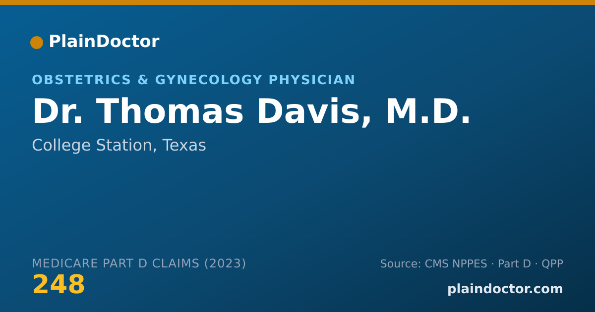 Shareable card for Thomas Davis, M.D. - Obstetrics & Gynecology Physician, College Station, TX