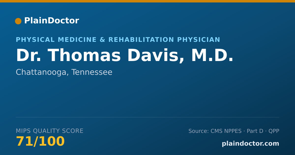 Shareable card for Thomas Davis, M.D. - Physical Medicine & Rehabilitation Physician, Chattanooga, TN