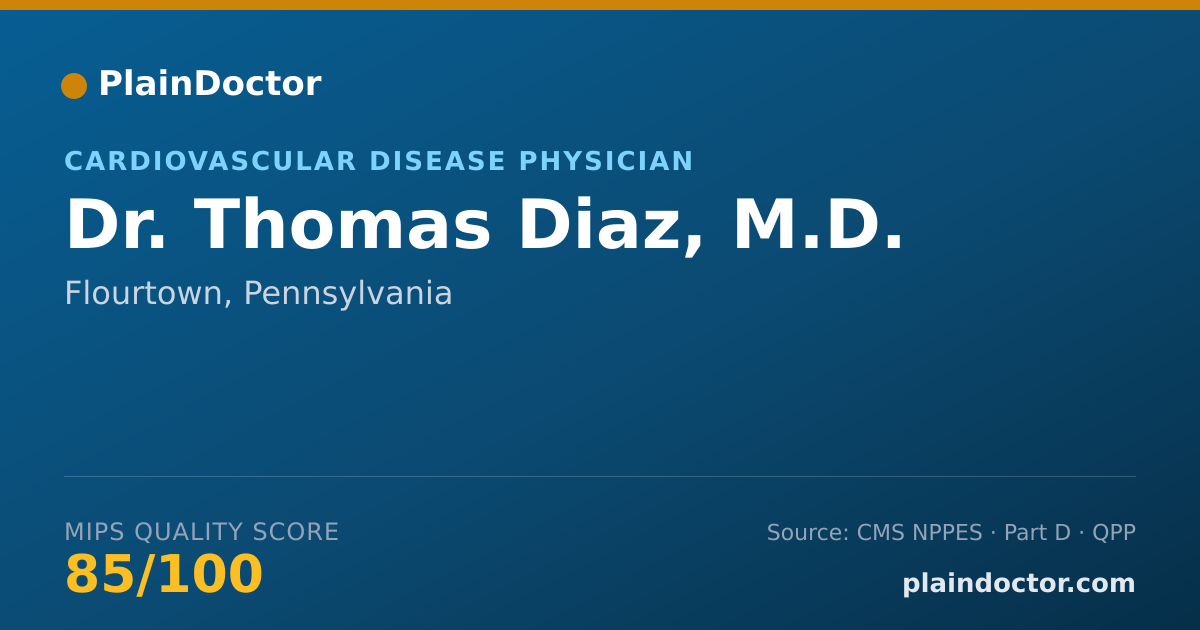 Shareable card for Thomas Diaz, M.D. - Cardiovascular Disease Physician, Flourtown, PA
