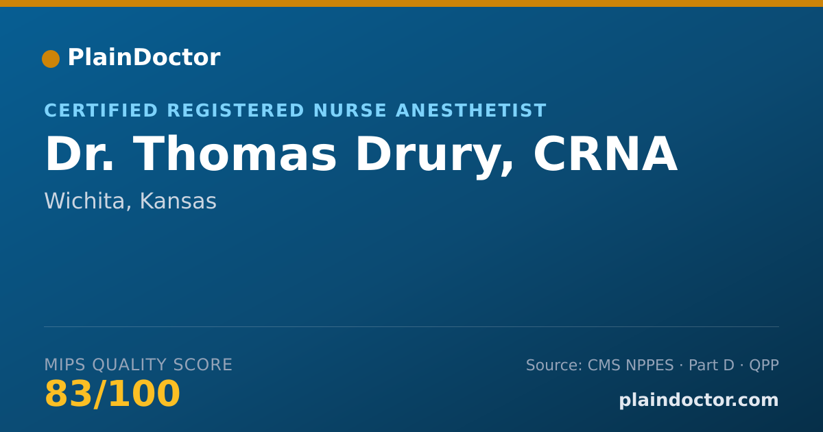 Shareable card for Thomas Drury, CRNA - Certified Registered Nurse Anesthetist, Wichita, KS