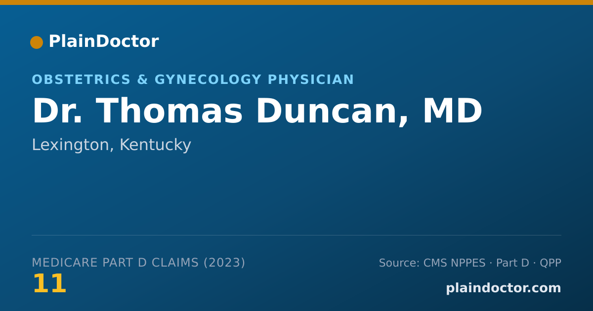 Shareable card for Thomas Duncan, MD - Obstetrics & Gynecology Physician, Lexington, KY
