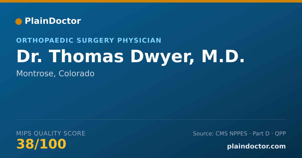 Shareable card for Thomas Dwyer, M.D. - Orthopaedic Surgery Physician, Montrose, CO