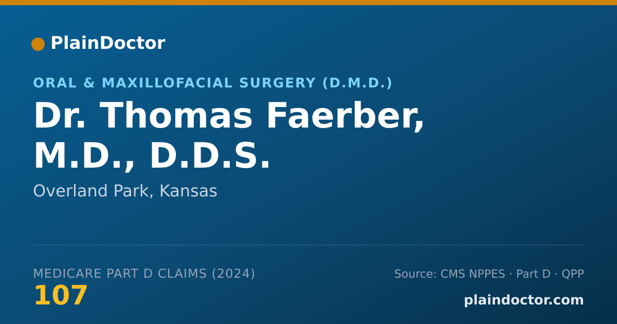 Shareable card for Thomas Faerber, M.D., D.D.S. - Oral & Maxillofacial Surgery (D.M.D.), Overland Park, KS