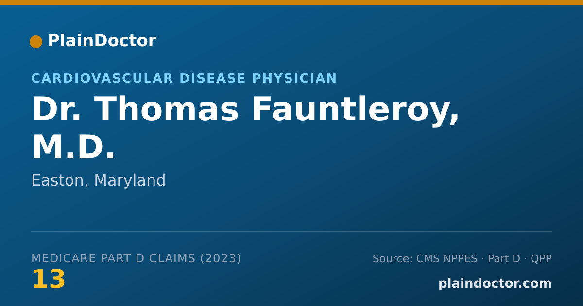 Shareable card for Thomas Fauntleroy, M.D. - Cardiovascular Disease Physician, Easton, MD