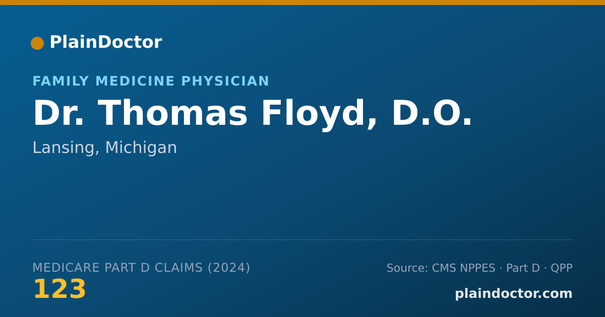 Shareable card for Thomas Floyd, D.O. - Family Medicine Physician, Lansing, MI