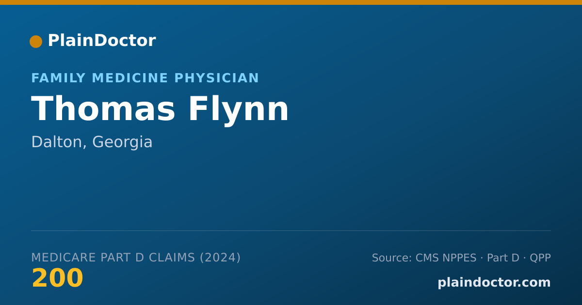 Shareable card for Thomas Flynn - Family Medicine Physician, Dalton, GA