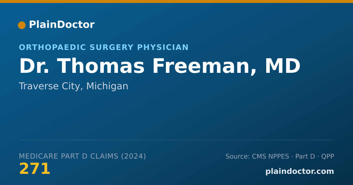 Shareable card for Thomas Freeman, MD - Orthopaedic Surgery Physician, Traverse City, MI