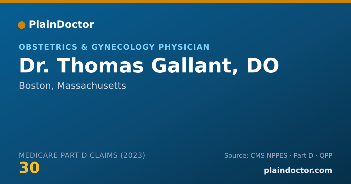 Shareable card for Thomas Gallant, DO - Obstetrics & Gynecology Physician, Boston, MA